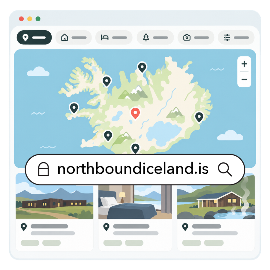 Forskoðun á Northbound Iceland vefnum